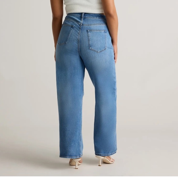 NWT Quince Bella Stretch Relaxed Straight Jeans - Picture 3 of 7